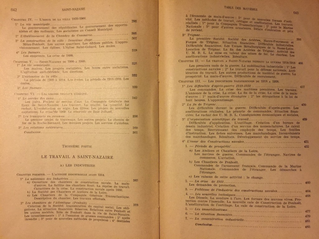 Extrait table des matières marthe barbance